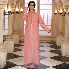 Load image into Gallery viewer, Caftan Marocain Abaya Dubai Turkey Islam Kaftan Muslim Hijab Dress African Dresses For Women Robe Arabe Musulman Djellaba Femme