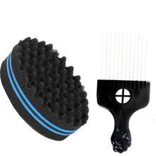 Load image into Gallery viewer, Barber Shop Men Hair Braider Twist Sponge Gloves African Hair Styling Fork Comb Hair Curls Foam For Salon Hairdressing Tools