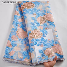 Load image into Gallery viewer, Newest African Gilding Lace Fabric 2022 High Quality French Brocade Jacquard Lace Fabric 5Yards For Nigerian Party Dresses S2590