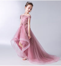 Load image into Gallery viewer, Flower Girl Dress Children Bridemaid Mermaid Wedding Dresses For Kids Pink Tutu Gowns Girls Boutique Party Wear Elegant Frocks