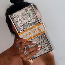 Load image into Gallery viewer, Women Crystal Chain Bag Ladies Diamond Clutch Bags Women's Evening Party Wedding Dinner Purses Female Hasp Painting Woman Flap