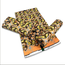 Load image into Gallery viewer, 2022 Cheapest Price Best Quality African Fashion Golden Wax Fabrics Nigerian Golden Ankara Printed Wax Materials 6 Yards/pcs