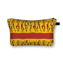 Load image into Gallery viewer, African Woman Print Cosmetic Bag Afro Ladies Makeup Bags Fashion Girls Cosmetic Case Portable Lipstick Storage Bags for Travel