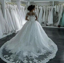 Load image into Gallery viewer, Vestidos De Noiva 2022 Elegant A-Line suknia slubna Wedding Dress Tulle Appliques Beaded Princess Lace Wedding Gowns trouwjurk