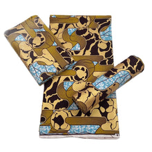 Load image into Gallery viewer, 2022 Cheapest Price Best Quality African Fashion Golden Wax Fabrics Nigerian Golden Ankara Printed Wax Materials 6 Yards/pcs