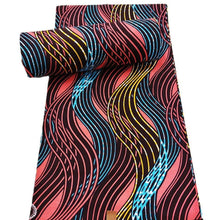 Load image into Gallery viewer, African Ankara fabric 100% cotton Wax Africain real wax Nigerian Print wax Fabric 6Yard for dresses fabric
