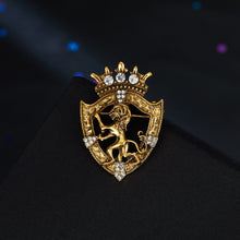Load image into Gallery viewer, Retro Lion Shield Crown Animal Brooches Fashion Men's Suit Shirt Collar Needle Badge Lapel Pins Jewelry Men Clothing Accessories