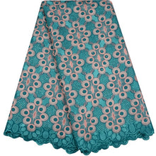 Load image into Gallery viewer, African Cotton Lace Fabric Embroid 5 Yards Nigerian Cotton Lace Fabric High Quality For Sewing Women Party Dress Cloth H983