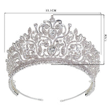 Load image into Gallery viewer, Crown Hadiyana Goegeous Women Party Hair Jewelry Vintage Luxury Rhinestone Wedding Hair Accessories BC3801 Corona Princesa