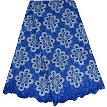 Load image into Gallery viewer, African Cotton Lace Fabric Embroid 5 Yards Nigerian Cotton Lace Fabric High Quality For Sewing Women Party Dress Cloth H983