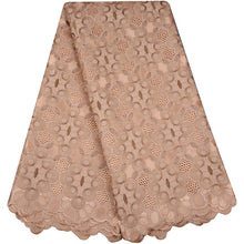 Load image into Gallery viewer, African Cotton Lace Fabric Embroid 5 Yards Nigerian Cotton Lace Fabric High Quality For Sewing Women Party Dress Cloth H983