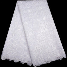 Load image into Gallery viewer, African Cotton Lace Fabric Embroid 5 Yards Nigerian Cotton Lace Fabric High Quality For Sewing Women Party Dress Cloth H983