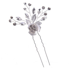 Load image into Gallery viewer, Flower Headband Wedding Hair Accessories Rhinestone Flower Bridal Tiara Headband Hair Comb Hairpins Wedding Hair Jewelry