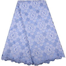 Load image into Gallery viewer, African Cotton Lace Fabric Embroid 5 Yards Nigerian Cotton Lace Fabric High Quality For Sewing Women Party Dress Cloth H983