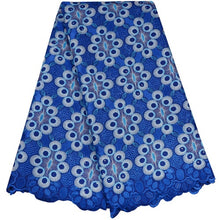 Load image into Gallery viewer, African Cotton Lace Fabric Embroid 5 Yards Nigerian Cotton Lace Fabric High Quality For Sewing Women Party Dress Cloth H983
