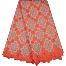Load image into Gallery viewer, African Cotton Lace Fabric Embroid 5 Yards Nigerian Cotton Lace Fabric High Quality For Sewing Women Party Dress Cloth H983