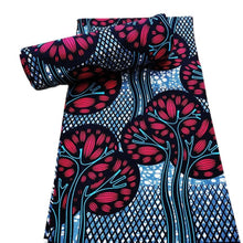 Load image into Gallery viewer, African Ankara fabric 100% cotton Wax Africain real wax Nigerian Print wax Fabric 6Yard for dresses fabric