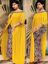 Load image into Gallery viewer, Mr Hunkle Leopard Loose Bodycon Fashion outdoor WomenMaxi  Dress Leisure Patchwork Strapless Sexy Ethnic Style African vestidos