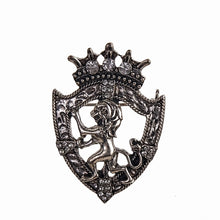 Load image into Gallery viewer, Retro Lion Shield Crown Animal Brooches Fashion Men's Suit Shirt Collar Needle Badge Lapel Pins Jewelry Men Clothing Accessories