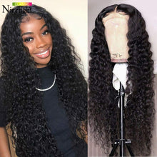 Load image into Gallery viewer, Water Wave 4x4 Frontal Wigs Pre-Plucked Hairline Peruvian Remy Hair HD Lace Closure Wigs For Black Women Curly Human Hair Wigs