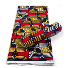 Load image into Gallery viewer, African wax print Fabric 6yard Ankara material 100%cotton Nigerian fabric real batik 6 yards For women dresses