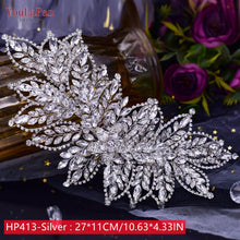 Load image into Gallery viewer, YouLaPan HP240 Golden Bride Hair Accessories Crystal Wedding Hair Jewelry Fascinator for Wedding Rhinestone Wedding Tiara