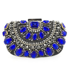 Load image into Gallery viewer, Women's Evening Clutch Bag Party Purse Luxury Wedding Clutch For Bridal Exquisite Crystal Ladies Handbag Apricot Silver Wallet