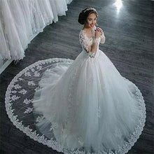 Load image into Gallery viewer, Vestidos De Noiva 2022 Elegant A-Line suknia slubna Wedding Dress Tulle Appliques Beaded Princess Lace Wedding Gowns trouwjurk