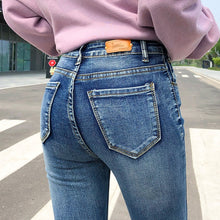 Load image into Gallery viewer, NEW Women Stretch High Waist Classic Retro Jeans Lady Clothes 38 40 Skinny Pants Push Up Leggings Mom Jeans Pencil Trousers