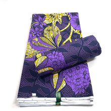 Load image into Gallery viewer, African wax print Fabric 6yard Ankara material 100%cotton Nigerian fabric real batik 6 yards For women dresses