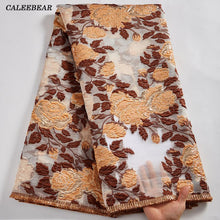 Load image into Gallery viewer, Newest African Gilding Lace Fabric 2022 High Quality French Brocade Jacquard Lace Fabric 5Yards For Nigerian Party Dresses S2590