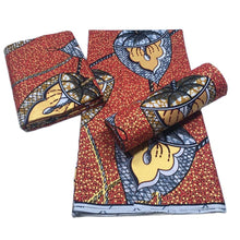 Load image into Gallery viewer, 2022 Cheapest Price Best Quality African Fashion Golden Wax Fabrics Nigerian Golden Ankara Printed Wax Materials 6 Yards/pcs