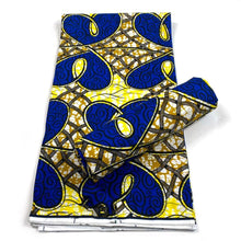 Load image into Gallery viewer, African wax print Fabric 6yard Ankara material 100%cotton Nigerian fabric real batik 6 yards For women dresses