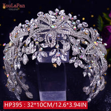 Load image into Gallery viewer, YouLaPan HP240 Golden Bride Hair Accessories Crystal Wedding Hair Jewelry Fascinator for Wedding Rhinestone Wedding Tiara