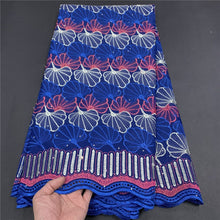 Load image into Gallery viewer, MIQIER 2021High Quality African Nigerian Tulle Lace Fabric Dress Swiss Cotton Damask Guipure Formal Prom Party Gown 5yards