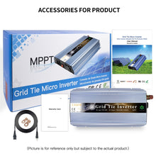 Load image into Gallery viewer, Micro 1300W Solar Inverter MPPT On Grid Tie inverter Pure Sine Wave  18V 24V 36V DC To 110V 220V AC For Wind Generator Battery