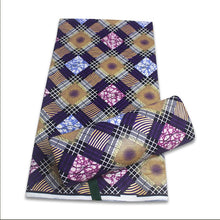 Load image into Gallery viewer, 2022 Cheapest Price Best Quality African Fashion Golden Wax Fabrics Nigerian Golden Ankara Printed Wax Materials 6 Yards/pcs