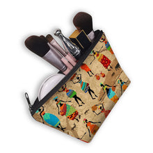 Load image into Gallery viewer, African Woman Print Cosmetic Bag Afro Ladies Makeup Bags Fashion Girls Cosmetic Case Portable Lipstick Storage Bags for Travel