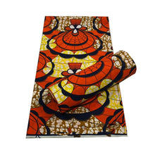 Load image into Gallery viewer, African wax print Fabric 6yard Ankara material 100%cotton Nigerian fabric real batik 6 yards For women dresses