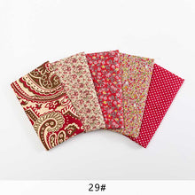 Load image into Gallery viewer, 25*25cm /Pc Vintage Printed Patchwork Fabrics Doll Handmade Accessories Floral Cotton Fabrics For DIY Quilting Crafts TJ0537-2