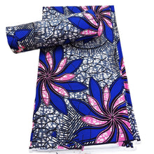 Load image into Gallery viewer, African Ankara fabric 100% cotton Wax Africain real wax Nigerian Print wax Fabric 6Yard for dresses fabric