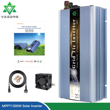 Load image into Gallery viewer, Micro 1300W Solar Inverter MPPT On Grid Tie inverter Pure Sine Wave  18V 24V 36V DC To 110V 220V AC For Wind Generator Battery