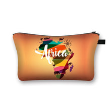 Load image into Gallery viewer, African Woman Print Cosmetic Bag Afro Ladies Makeup Bags Fashion Girls Cosmetic Case Portable Lipstick Storage Bags for Travel
