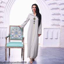Load image into Gallery viewer, Caftan Marocain Abaya Dubai Turkey Islam Kaftan Muslim Hijab Dress African Dresses For Women Robe Arabe Musulman Djellaba Femme