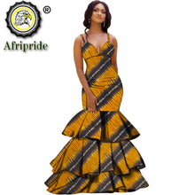 Load image into Gallery viewer, African long maxi dresses for women party wedding ball gown floor length sexy dress crop top sleeveless AFRIPRIDE S1925080