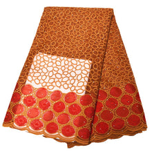 Load image into Gallery viewer, african lace fabric 2021 high quality lace nigerian lace fabric for women dress african tulle lace with stones 5yards per piece