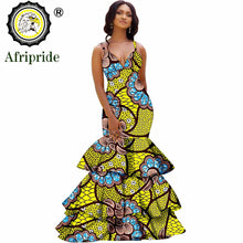 Load image into Gallery viewer, African long maxi dresses for women party wedding ball gown floor length sexy dress crop top sleeveless AFRIPRIDE S1925080