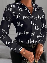Load image into Gallery viewer, Printed Shirt Women 2022 autumn Elegant Office Ladies Blouse Clothes Fashion Lapel Long Sleeve Buttons Casual Tops For Woman