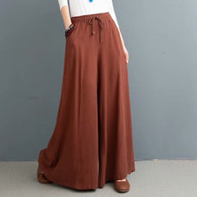 Load image into Gallery viewer, 2023 New fashion Plus size pants Women cotton linen Trousers Bohemian Loose Leisure wide leg pants Summer skirt pants 6XL 7XL