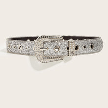 Load image into Gallery viewer, Goth for rhinestone Belts Women PU Leather Strap for rhinestone Belts Western Cowboy Y2K Girls Fashion Belt for Jeans Men